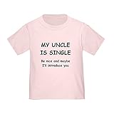 CafePress My Uncle is Single T Shirt Cute Toddler T-Shirt, 100% Cotton Pink