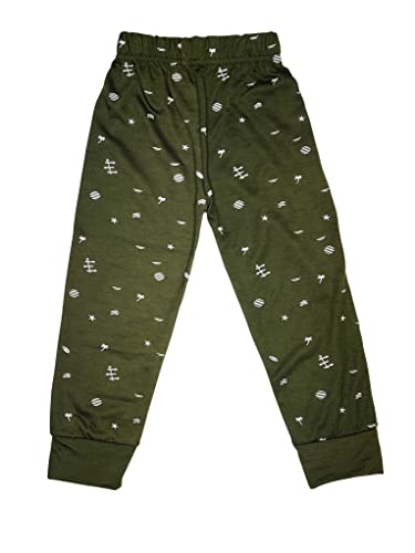 Image of Cotton Solid Track Pant for Boy's & Girl's | Playwear Pants for Kids Loose Fit Pants for Unisex Pack of 1 (OG-111-28 /1 Olive Green)