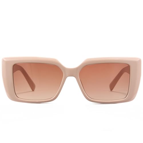 Cyxus Polarized Rectangular Sunglasses Acetate Frame UV400 Protection Stylish Shades Women Men P12262