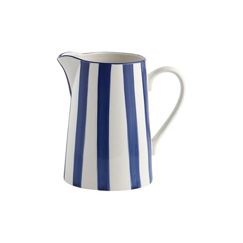 Beverage Serveware 1.5L Blue Ceramic Water Kettle With Handle Milk Tea Juice Pitcher Household Kitchen Water Pot Serveware Water & Cold Beverage Jug Water Carafe