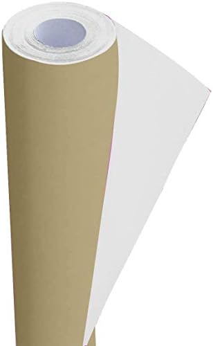 Card and Display Paper Roll - 10 M - Paper Perfect Ideal for Wrapping, Craft, Packing, Floor Covering, Parcel, Table Runner School Notice Boards (Gold)