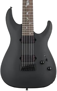 Schecter Damien-7 Electric Guitar - Satin Black