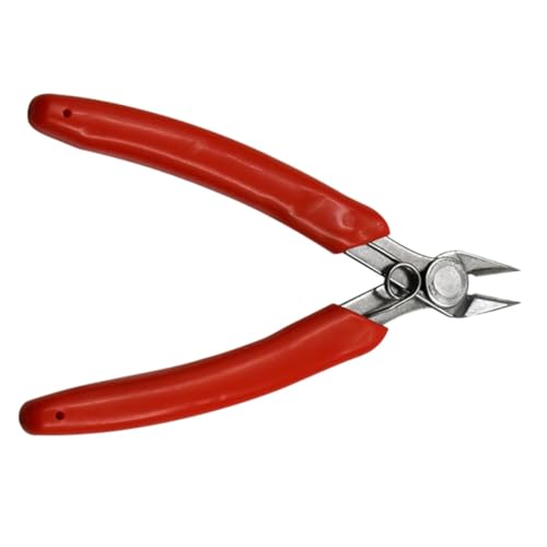 ABOOFAN Mini Pinces Coupantes en Acier Inoxydable Poignée Pvc Rouge, Multi-usages et Coupe Forte pour Outils Domestiques et Industrie Électronique