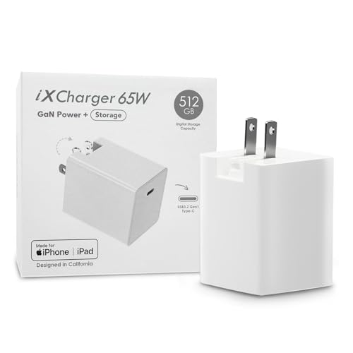 Chargeur USB-C et flash drive 512 Go pour iPhone et MacBook avec sauvegarde