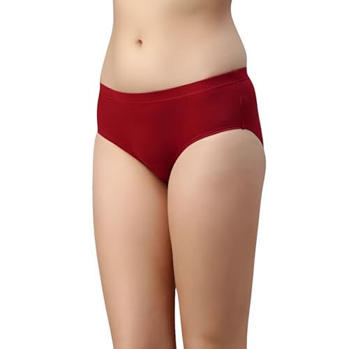 Image of Peach Blossom Women's Cotton Panty | 100% Cotton Bio-Washed Hipster Panties for Women | Full Coverage Grip Fit | Plus Size Hipster Pack of 3