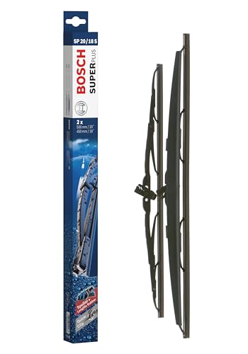 Bosch Wiper Blade Super Plus Spoiler SP20/18S, Length: 500mm/450mm − Set of Front Wiper Blades