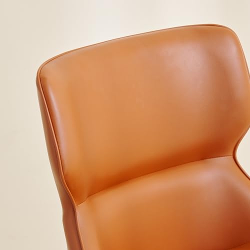 Image of Home Centre | Amanda Set of 2 Faux Leather Dining Chairs | Dining Chair for Home | Mild Steel | Brown | 1 Year Warranty