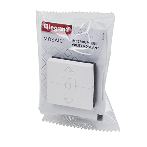 Interrupteur volets Legrand Mosaic blanc commande store intérieur - 4
