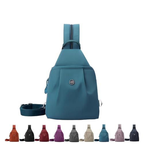 Vovtva Street Lite Chic Versatile Travel Bag, Backpack Large Capacity, Multi Layer Waterproof Oxford Fabric(Light Blue)