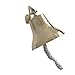 Gold Brass U.S. Navy Engraving 8-Inch Nautical Wall Mounted Bell with Knotted Lanyard – Solid Brass Ship Bell with Mounting Hardware – Maritime Decor for Home, Office, or Outdoor Use