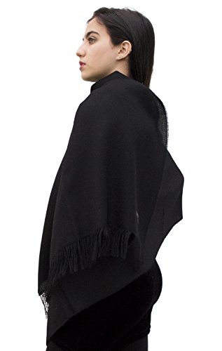 Women's Superfine Woven 100% Baby Alpaca Wool Shawl Wrap3