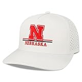 Legacy NCAA Officially Licensed Baseball Hat, Nebraska Cornhuskers, Lightweight Cap for Men & Women, Cut Above Adjustable (Cut), White, One Size Fits Most, Snapback Closure