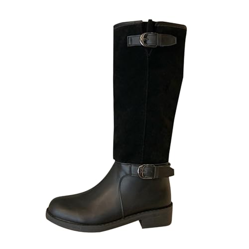 Bottes rétro britanniques confortables pour femmes aux semelles larges