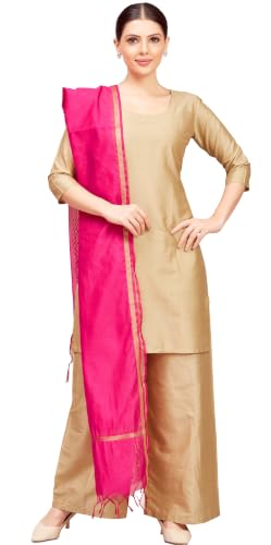 Image of Studio Shringaar Women's Chanderi Silk Blend Handloom Dupatta (32 inch X 2.35 Meters)