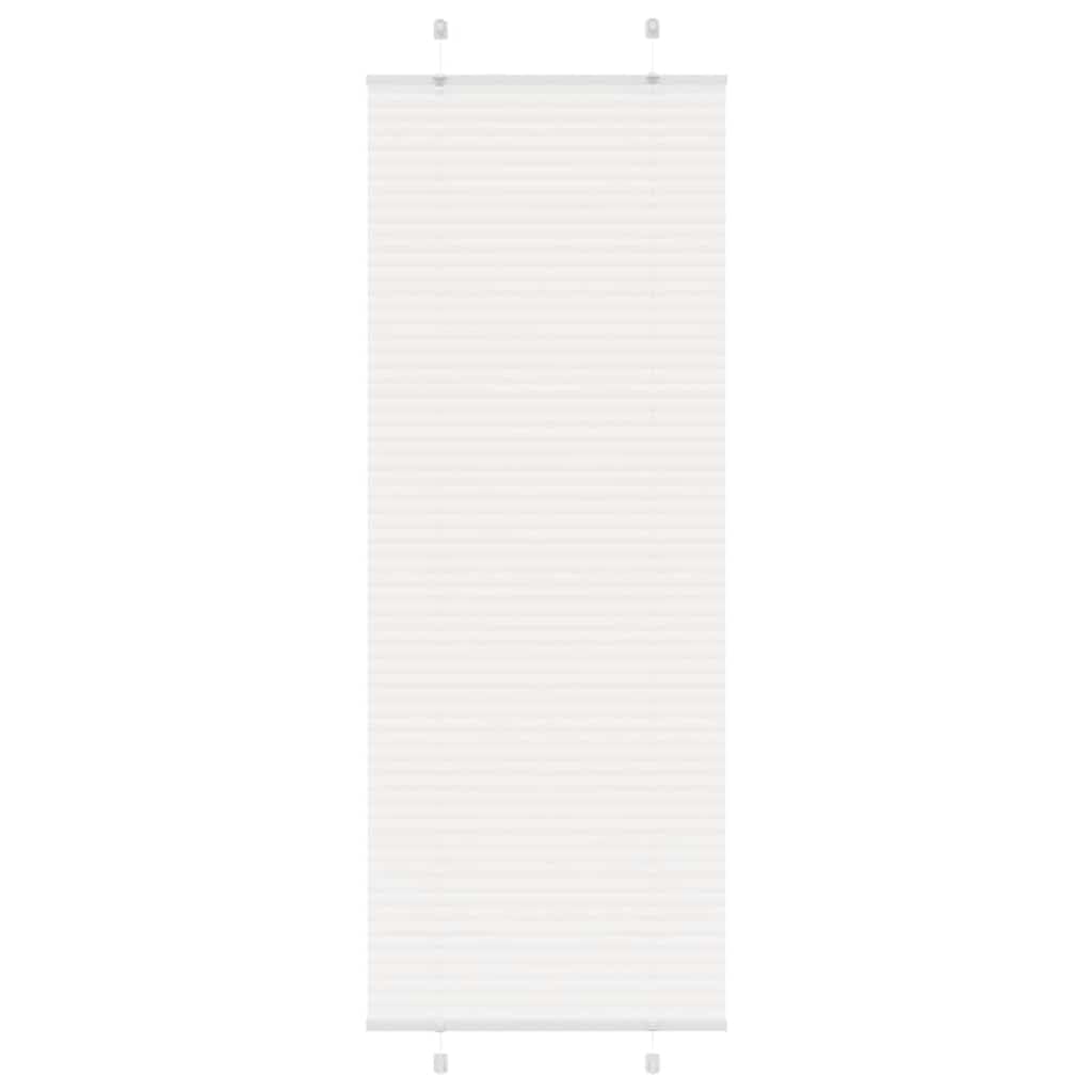 vidaXL Tenda Plissettata Bianca 70x200 cm Larghezza Tessuto 69,4 cm, Tenda per Finestra Plissettata, Tenda Plissettata, Tenda a Fisarmonica