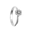 Sterling-Silver-Womens-Simple-Flower-Ring-Unique-925-Band-8mm-New-Sizes-4-12 Sterling Silver Women's Simple Flower Ring Unique 925 Band 8mm New Size 5
