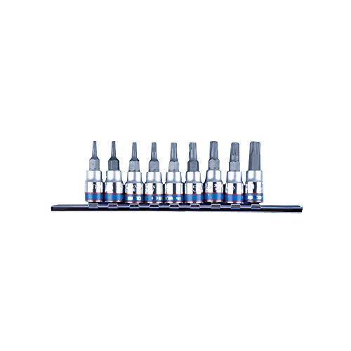 KING TONY 2109PR 1/4" Drive Torx Bit Socket Set, 9 Piece, Variety Pack