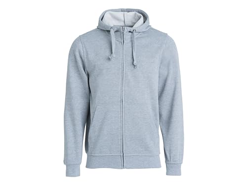 Sweat à capuche zippé ajustable, le sweatshirt gris M coupe unisexe