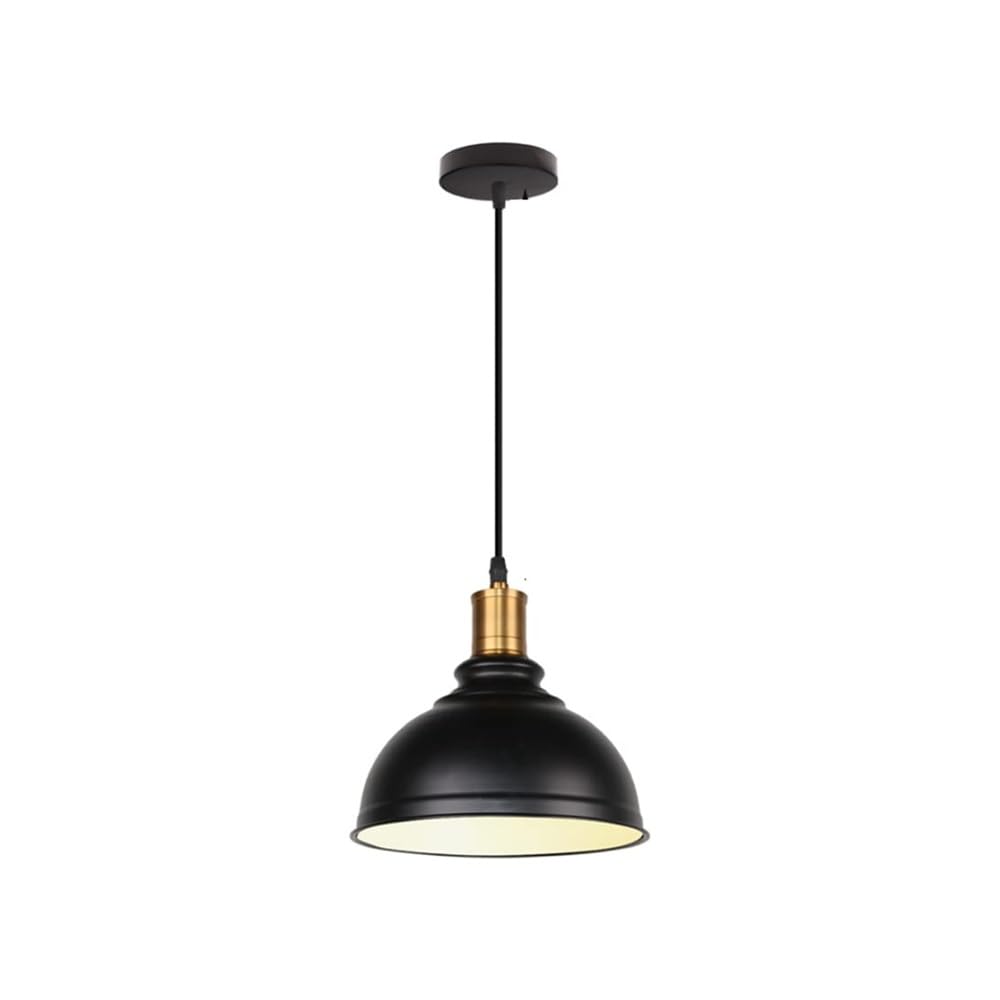 Plafonnier noir style industriel luminaire suspendu E27 salon et restaurant