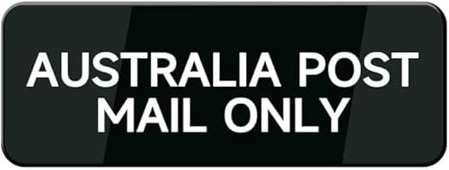 Gifdeeha Australia Post Mail Only Door Sign - Highly Visible Plastic Placard Adhesive Back - Great Use for Restaurants, Hotels & Offices3x9 Inch