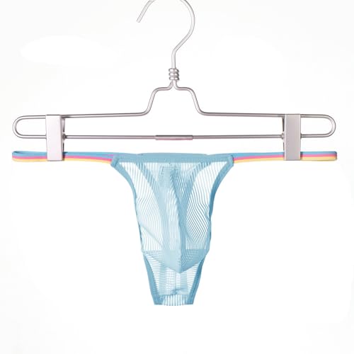 Men's Sexy Underwear Transparent Bikini Mesh Thongs String Briefs2