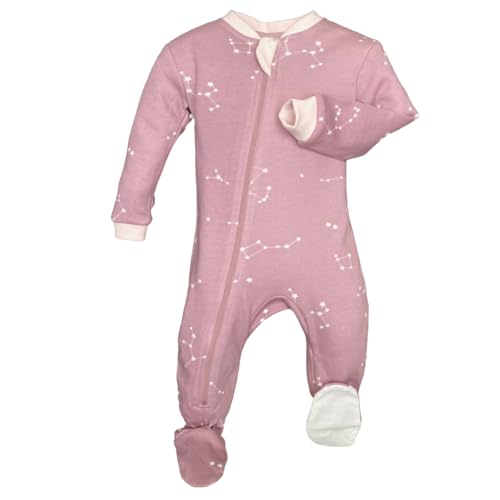 Image of zippyjamz – Zipper Organic Sleeper Footed Onesies Sleeper Baby Pajamas with Inseam Zipper