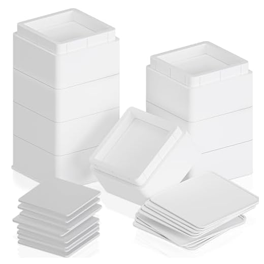 Utopia Bedding 8 Piece Premium Adjustable Furniture Risers (4 High and 4 Short) - Heavy Duty Riser with Strong Space Saving for Beds, Tables, Chairs or Sofas (Pack of 8, White)
