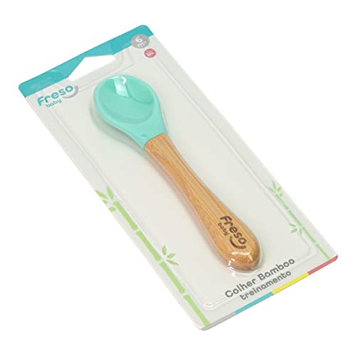 Freso Baby Colher Alimentação De Bebê Silicone Livre Bpa Atóxico E Bambu Orgânico Introdução Aliment