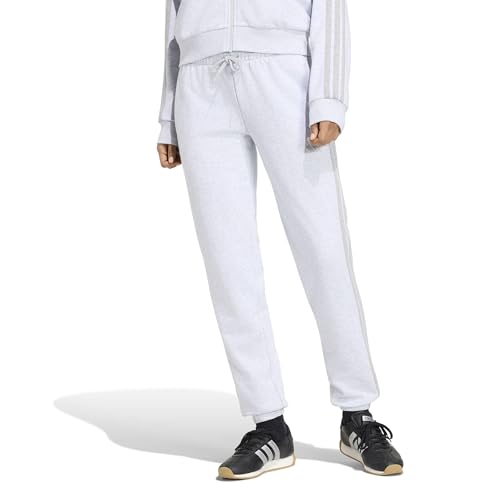 adidas Damen Essentials 3-Stripes French Terry Cuffed Pants, Light Grey Heather/medium Grey Heather, M – Ansicht 3