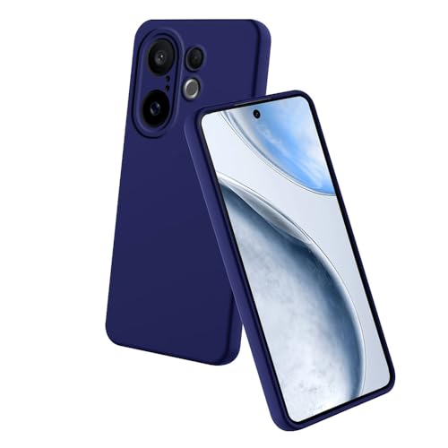 Image of Back Cover for Vivo X200 FE 5G | Full Camera Protection | Premium Liquid Silicon Case | Flexible Bumper Case for Vivo X200 FE 5G (Dark Blue)