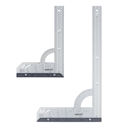 wolfcraft Universalwinkel-Set - 8654000-2 Winkel zum Messen, Anreißen, Zeichnen und geführten Schneiden