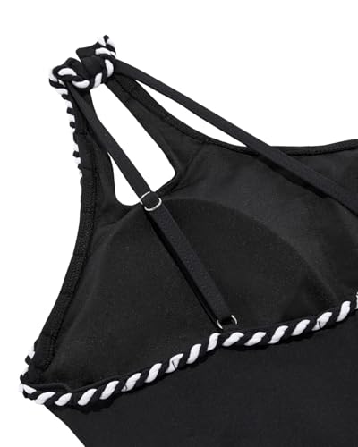 Image of Women's One Shoulder One Piece Tummy Control Swimsuit Full Coverage