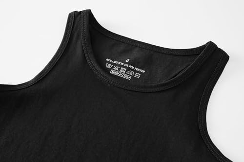 Huata Girls Tank Top 2 Packs Racerback Sleeveless Dance Athletic Shirt for Kids4