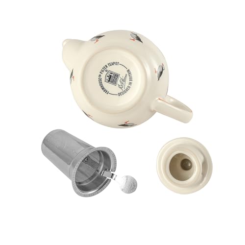 Théière motif animal de ferme blanche avec infuseur pour thé en vrac - 5