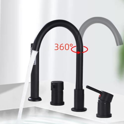 Ensemble de robinet de douche mural haut de gamme avec mitigeur noir mat - 5
