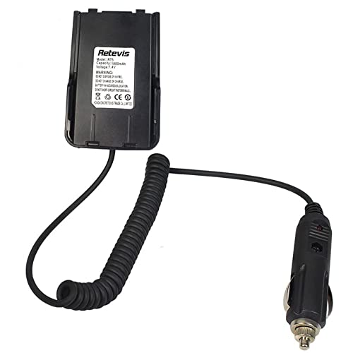 Retevis RT5 Battery Eliminators Car Charger,Compatible with Retevis RT5 Walkie Talkies,12V-10V Walkie Talkie Battery Eliminator(1 Pack)