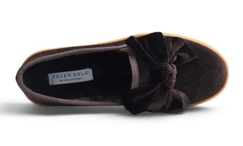 Image of FEVERSOLE Women's Casual Slip On Sneaker Fashion Bow Tie Loafer Flats