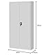 Jan Nowak 2er Set Aktenschrank C001 Metallschrank Stahlschrank Werkzeugschrank Büroschrank Lagerschrank Universalschrank Pulverbeschichtung Flügeltüren 185 cm x 90 cm x 40 cm (grau/grau)