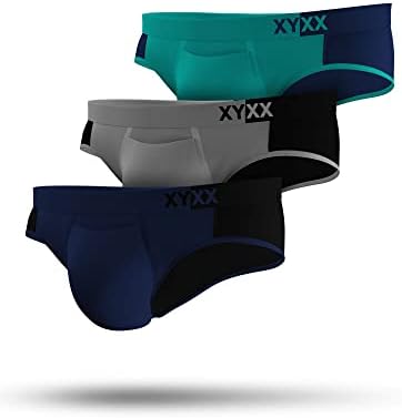 XYXX Men's Underwear Dualist IntelliSoft Modal Brief Pack of 3