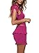 Oumrdeo Skirt Set Women Summer 2 Piece Outfits Ruffle Crop Tank Top Layered Mini Dress Going Out Outfit Pink XS
