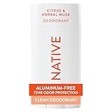 Native Deodorant | Natural Deodorant for Men, Aluminum Free with Baking Soda, Probiotics, Coconut Oil and Shea Butter | Citrus & Herbal Musk