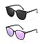 M02(2pack) Black/Grey+black/Purple Mirrored Lens