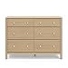 Storkcraft Horizon 6 Drawer Dresser (Driftwood) – GREENGUARD Gold Certified Dresser for Nursery & Kids’ Room, Modern Storage with Interlocking Drawer System