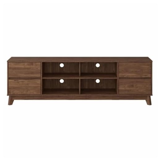 CorLiving Hollywood Brown Wood Grain TV Stand with Drawers for TVs up to 85"