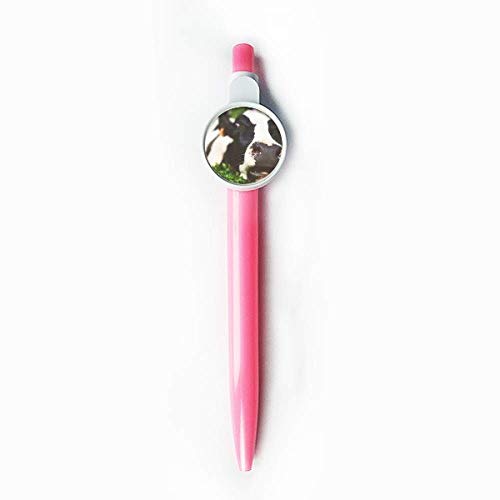 Stylo à bille motif vache bleu rétractable écriture fluide et fournitures scolaires