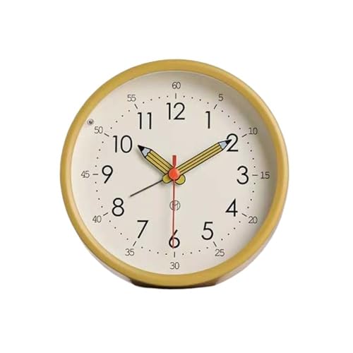 Reloj despertador verde XXZ analógico redondo con esfera de alta visibilidad para escuela