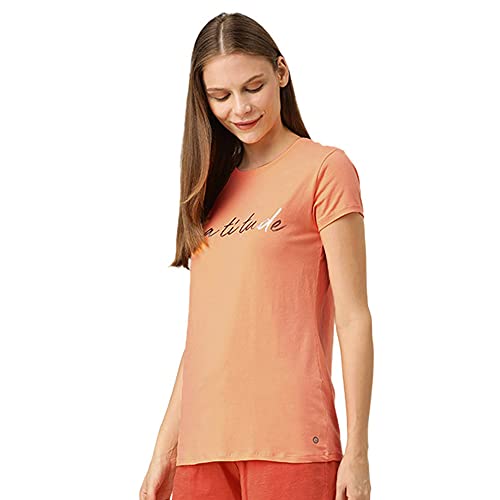 Image of Enamor Short Sleeve Crew Neck Regular Length Basic Crew T-Shirt - Slim Fit, Soft and Breathable Stretch Cotton - E147