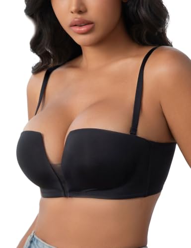 Image of Wireless Push Up Balconette Bras for Women Add 1 Cup Seamless Bra