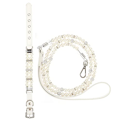 SUPVOX 2Pcs Safety and Leash Set Adjustable Neckwear for Outdoor Walking and Exquisite Pearl Design for Daily Wear Photo Taking and Special Occasions
