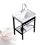 bac a laver ceramique occasion 【Multi-fonction】Évier utilitaire de buanderie conçu pour le trempage, le frottage et le rinçage. Ce lavabo utilitaire de grande capacité facilite le lavage du linge, le lavage à la main, le nettoyage des outils et les tâches quotidiennes, offrant une solution pratique pour un usage domestique et commercial léger.